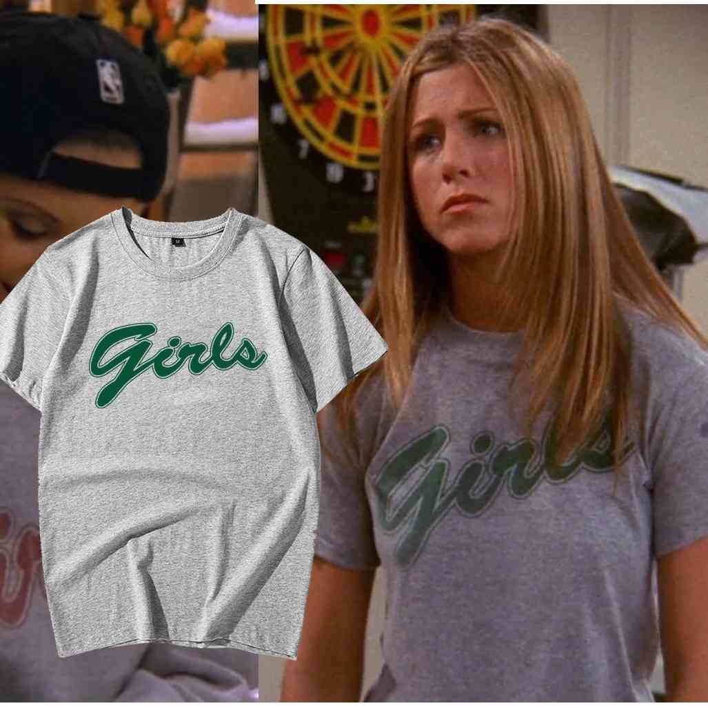 

Rachel Tshirt Girls T Shirt from Friends Tv Show High Quality Casual Tee L0324, White;black