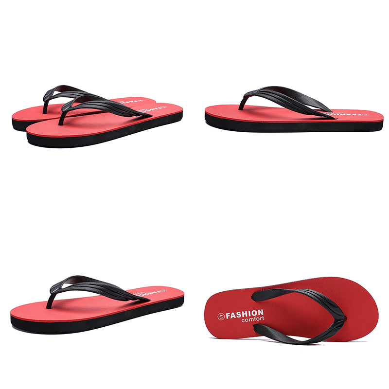 

men slide fashion slipper sports red black casual beach shoes hotel flip flops summer discount price outdoor mens slippers, # 3