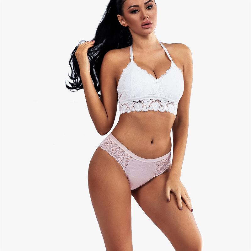 

Yoga Outfit QIWN Sexy Lace Floral Sport Panty Women Solid Cotton Crotch Soft Briefs Seamless Low Waist Underwear Female Breathable Lingerie
