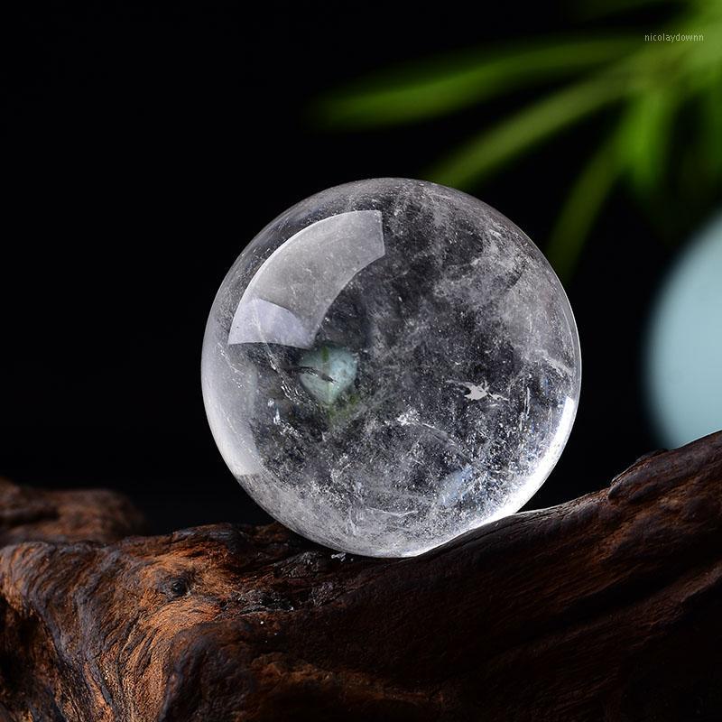 

Decorative Objects & Figurines High Quality 28-32mm Natural Crystal Ball Clear Quartz Energy Healing Stone Meditation For Home Decoration Fr