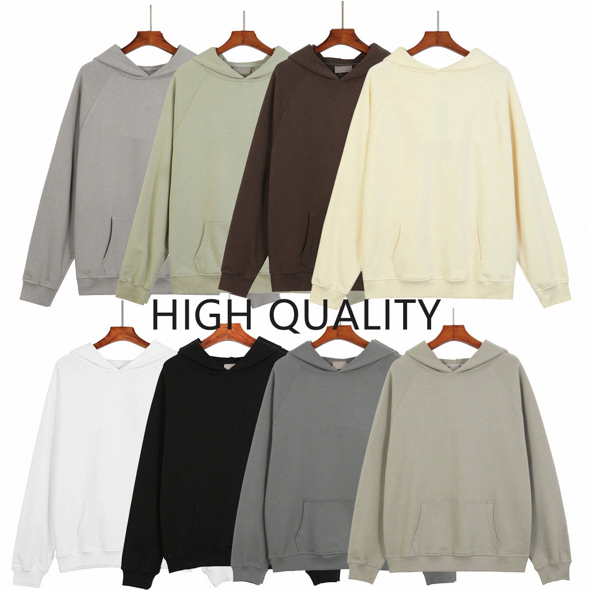 

2022 Winter women men ess hoodies sweatshirts long sleeve mens womens crewneck essential hoodie letter loose thick hoody jumper blaack brown, Black