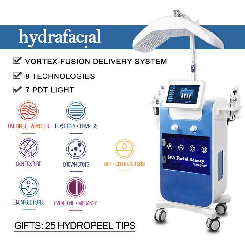 

2021 hydra facial water microdermabrasion deep cleansing hydrafacial machine oxygen mesotherapy gun RF lift skin rejuvenation hydrofacial