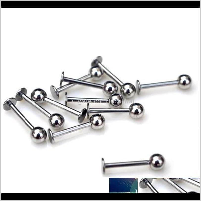 

Labret 10Pcs 18G Ball Lip Ring Nose Ear Bar Stud Stainless Steel Piercing Body Jewelry Wholesale Khhkh Fnsgr, Black