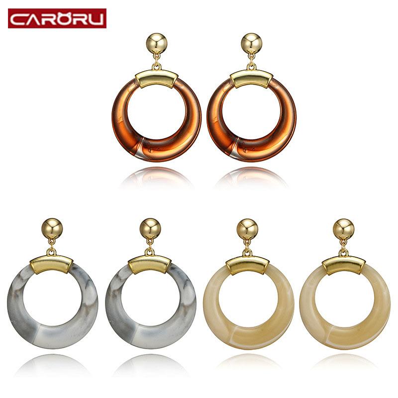 

Dangle & Chandelier CARORU Korean Retro Acrylic Earrings Geometric Round Alloy Oorbellen Pendientes Mujer Moda 2021 Sequi For Wom, Silver