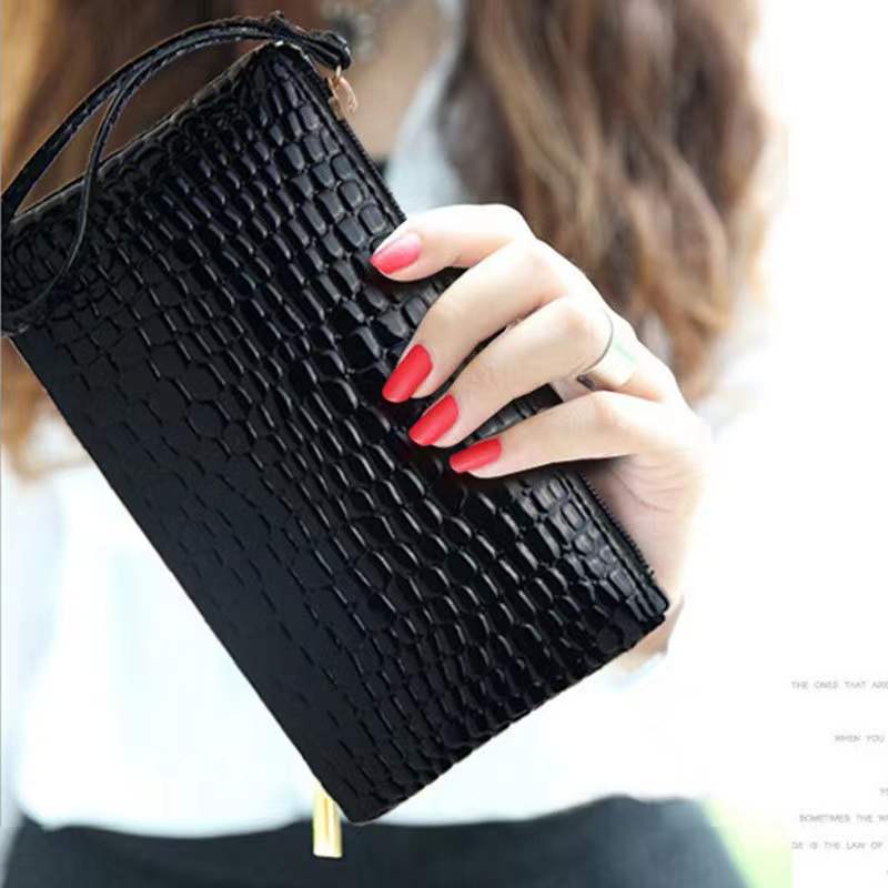 

HBP 10pieces cardhand clutch Designer Bags classic fashion Coin Purses women bag Alligator wallet mini handbags boots croc pu Wallets Runnin, Red;black