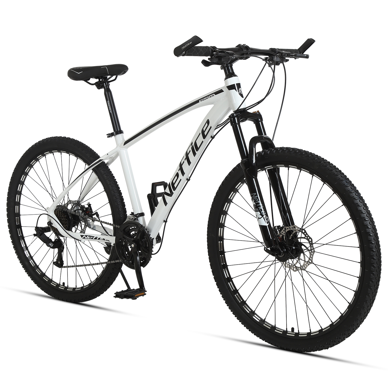 

27.5 Inch 24 Speed Mens Mountain Bike Aluminum Frame Dual Disc Brakes with Free Repair Tools Pumps Bicycles for Adults
