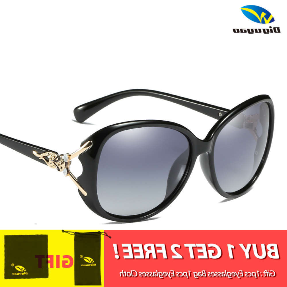 

Highend accessories Diguyao Brand Lady Luxe Vintage Oval Women Shad Elegant glass Women's sunglass The Sun Feminino, Black
