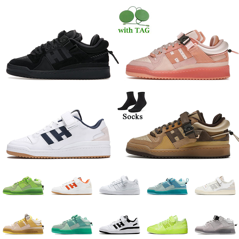 

2022 New Fashion Women Men Forum Low x Bad Bunny Running Shoes Back to School Pink Easter Egg White Crew Navy Buckle Brown Yellow Fluorescent Off Mens Trainers Sneakers, B11 bad bunny back to school 36-45