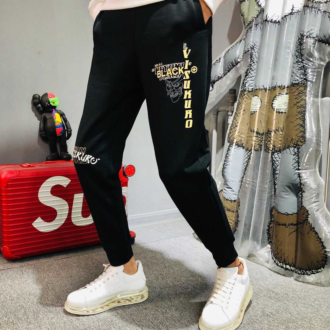 

Fujia 2020 EV winter new letter seagull fashion pair pants, Black