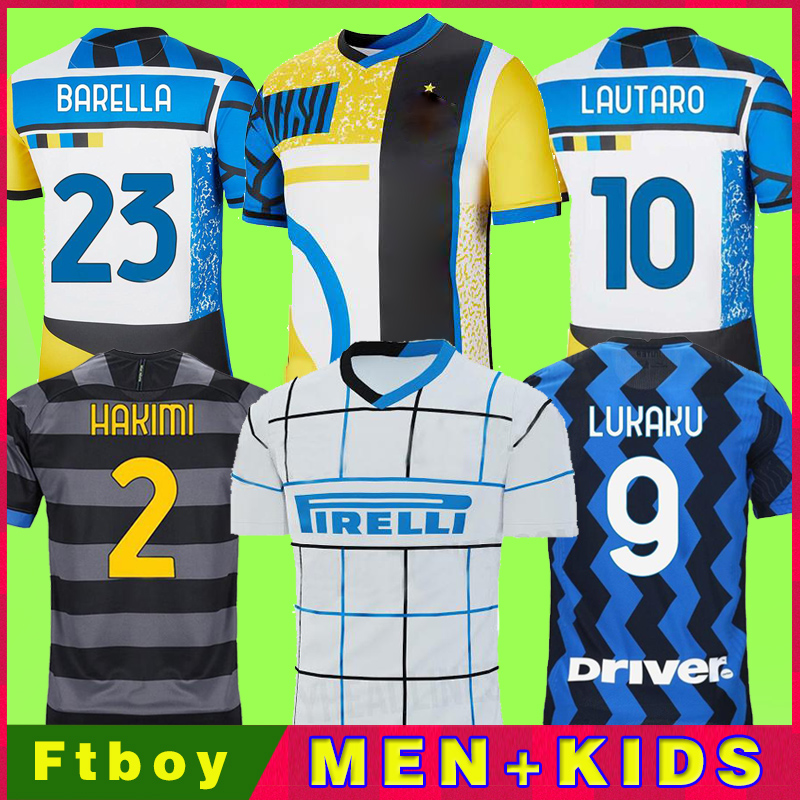 

2021 2022 Inter 4th LUKAKU LAUTARO ALEXIS soccer jerseys 20 21 22 Milan VIDAL BARELLA MEN Kids kits jersey training football shirts top, Kids away