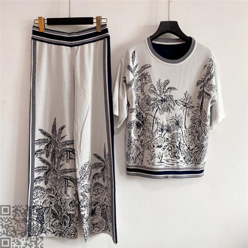 

2021ss brand midi dresses womens pink casual knit dress great quality Women Designers Clothes totem girls T-shirt skirt two-piece size SML DHL album