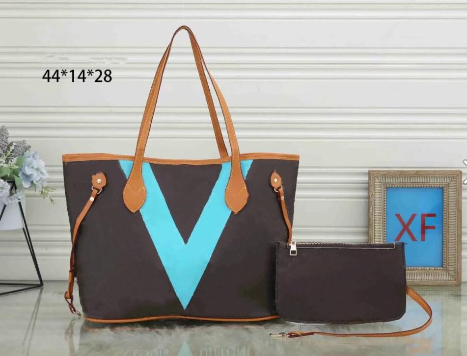 

fashion print two-piece shoulder bag designer handbags Ladies handbag women shop bags wallet, Red