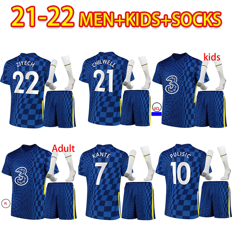 

CFC soccer jersey PULISIC ZIYECH HAVERTZ KANTE WERNER ABRAHAM CHILWELL MOUNT JORGINHO 2021 2022 GIROUD football shirt 21 22 home away thrid, Black