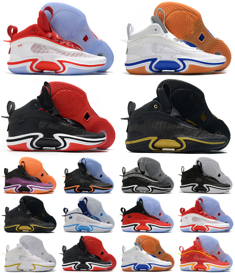 

Outdoor shoes Mens Michael 36s 35s 34s Jumpman University Blue 36 35 34 for sale tennis Youth sports sneakers White Gold Black red varsity royal cement Size 40-46, As photo 1