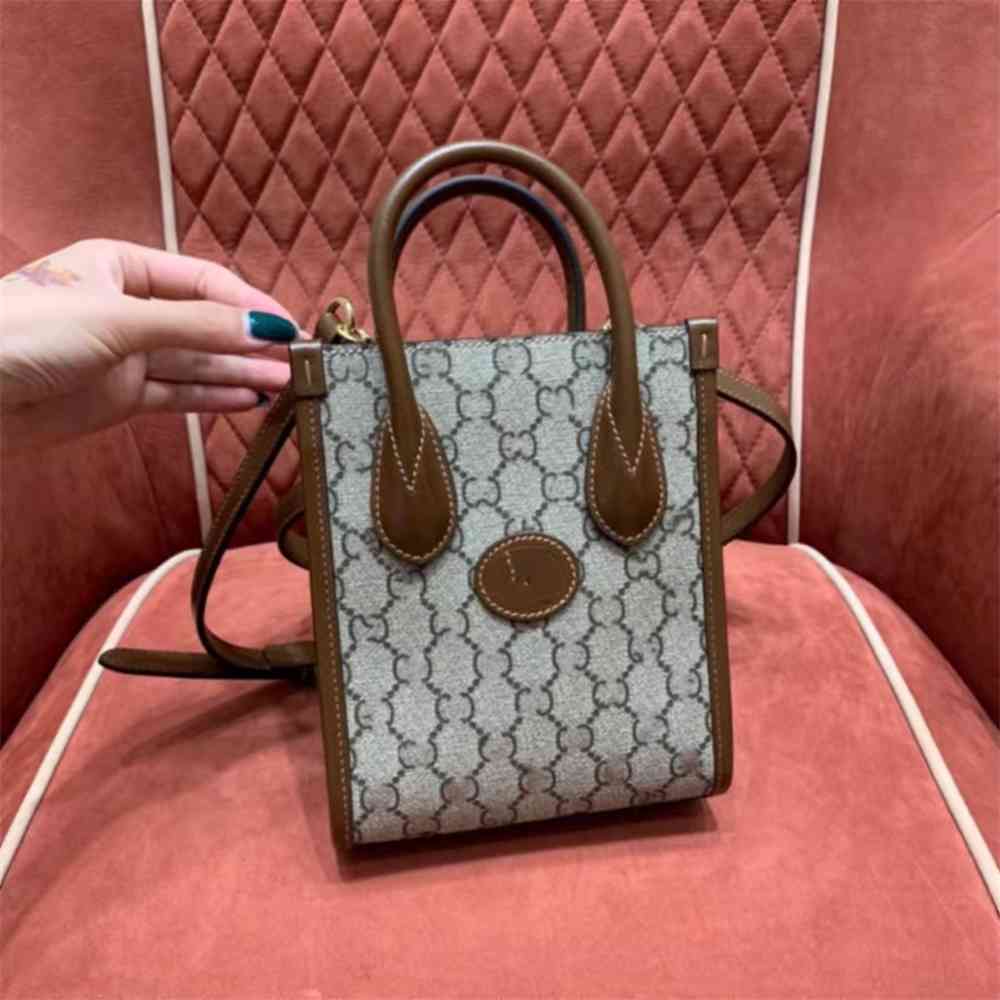 

new Tote Bag Fashion handbag Mini Versatile Single Shoulder Messenger women's bag physical belt, Brown