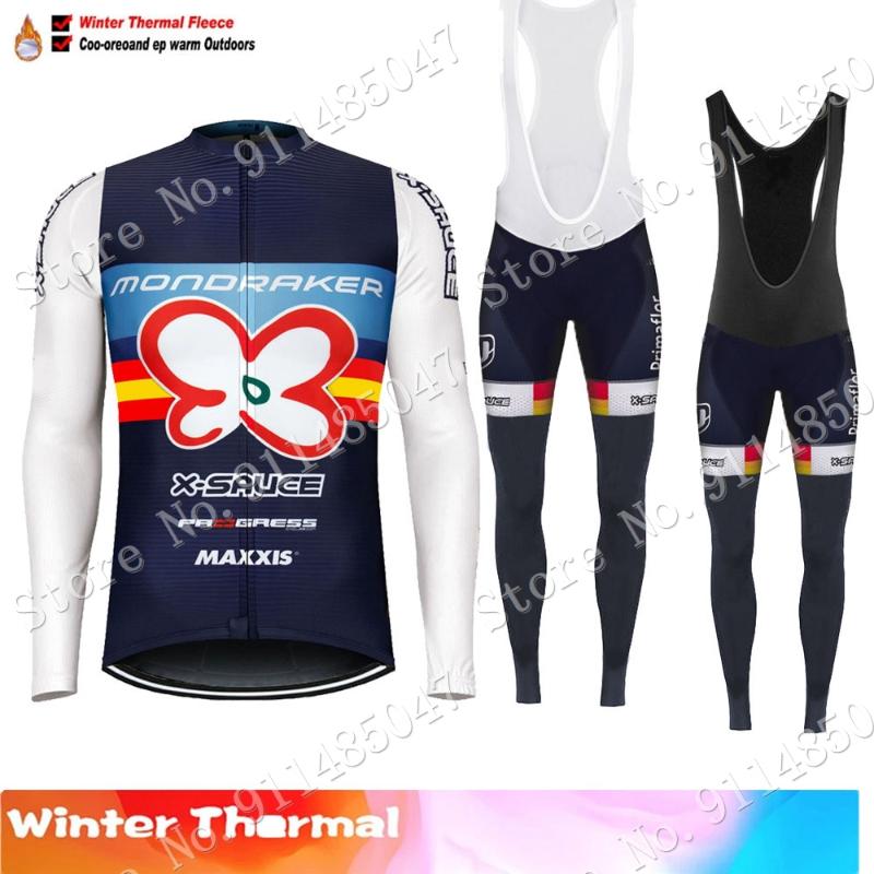 

Racing Sets Winter Mondraker Spanish 2021 Cycling Jersey Set Clothing Suit Mens Long Sleeve MTB Bike Road Pants Bib Uniform Ropa Ciclismo, Black;blue