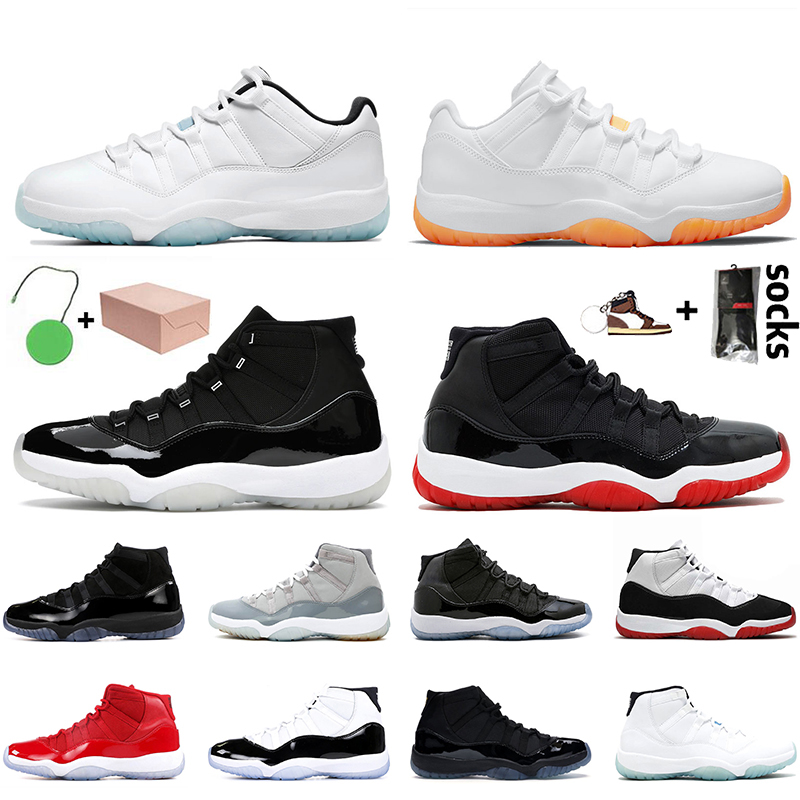

Men Womens 11s Basketball Shoes With Box Retro Sneakers Jumpman 11 Trainers Goodgoodsneakers Citrus Low Legend Blue High Bred Big Size US 13