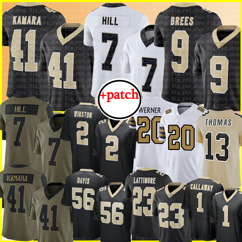 

9 Drew Brees 41 Alvin Kamara Jersey 7 Taysom Hill 2 Jameis Winston 1 Marquez Callaway Football 56 Davis Jerseys Marshon Lattimore Michael Thomas Archie Manning, Men {s-xxxl}
