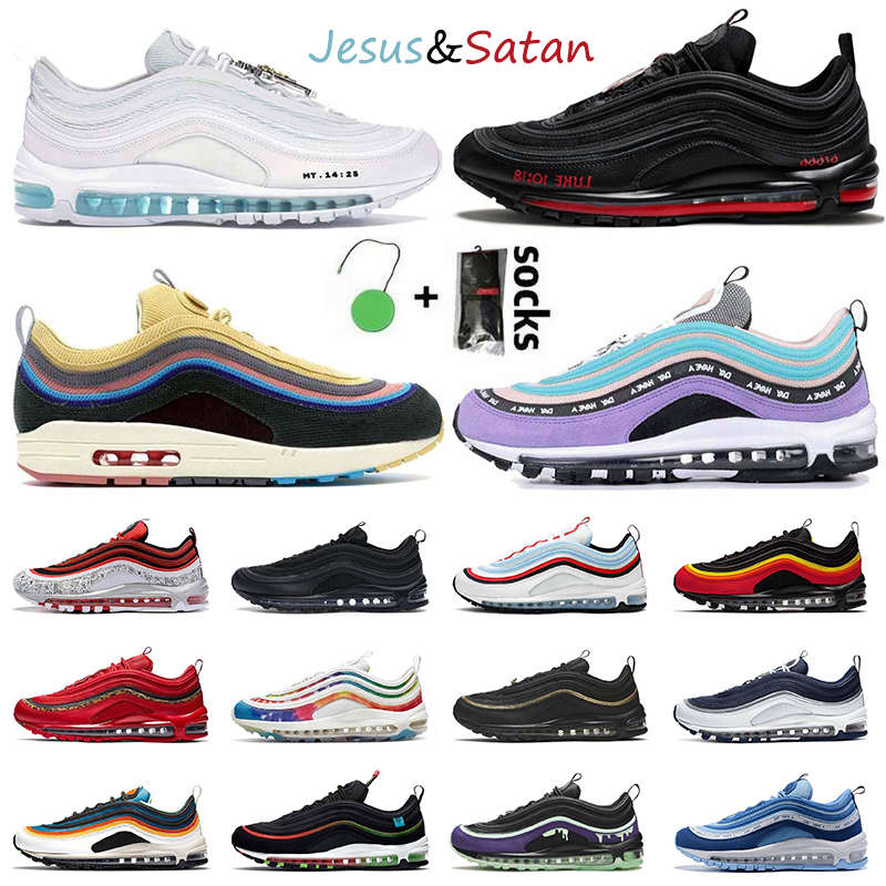 

2021 Chile Red 97OG Trainers Mens Womens Running Shoes MSCHF Lil Nas X INRI Jesus Satan Sean Wotherspoon Indigo Storm Golf Tie Dye Sports