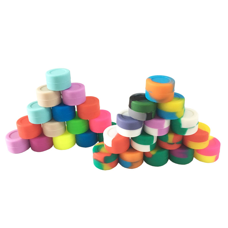 

Dab Container Silicone Jar Case For Atomizer Vaporizer E Cigarette Oil Box Reusable Silicon Wax Containers