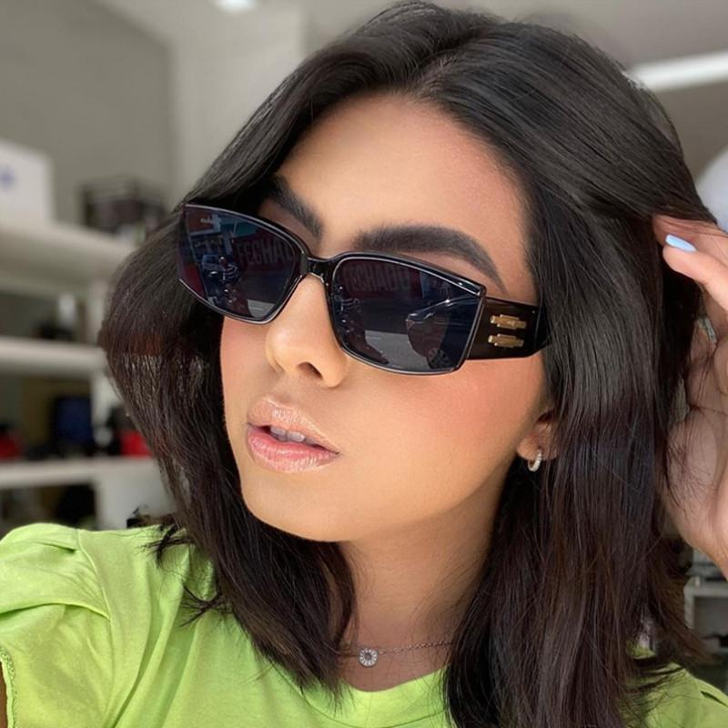 

Sunglasses Fashion Small Square Designer For Women Leopard Sun Glasses Trend Vintage Eyewear Shades