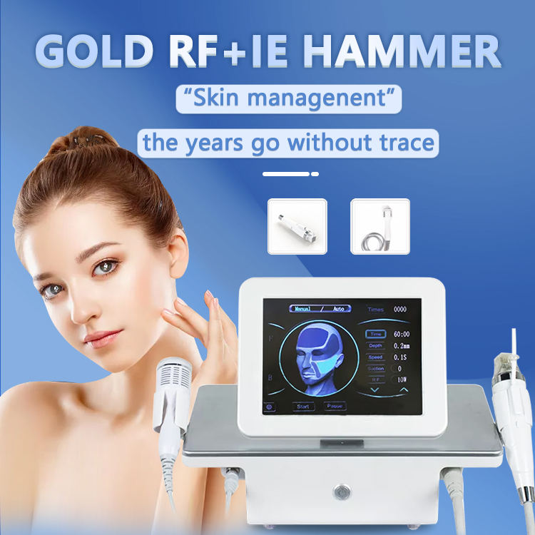 Facial Beauty 2 in 1 Fractional rf microneedling machine with cryo cold hammer stretch marks Skin Lifting Wrinkle Removal RF fractional micro-nee-image-723247028