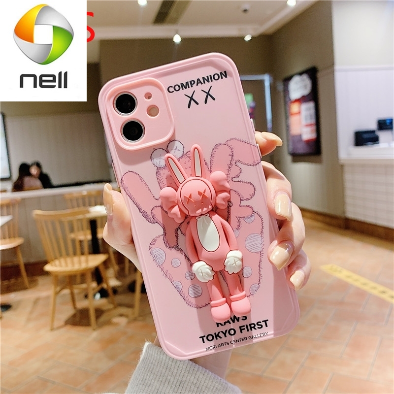 

3D Cartoon kaws iphone 11 promax shell 12 Pro max case Apple X XS XR 7p 8plus Cases Iphone xa Max Capa