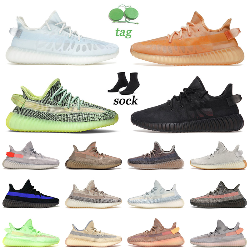 

Top Quality Mens Womens Designer 3M V2 Running Shoes Sneakers Mono Ice Cinder Yeezreel Zyon Carbon Sand Taupe Sesame Static Tennis Trainers 36-48