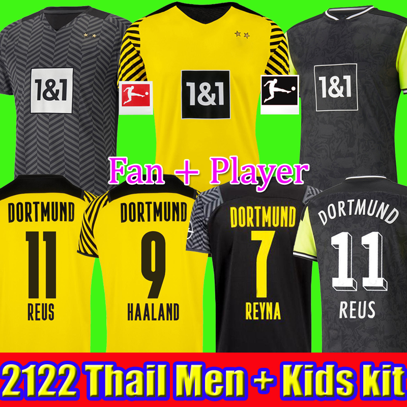 

dortmund jerseys Borussia 21 22 fourth 4th 2021 2022 soccer football shirt HAALAND REUS NEONGELB BELLINGHAM HUMMELS BRANDT men + kids kit maillot de foot, Home