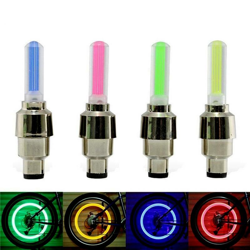 

Interior&External Lights 1x Valve Stem LED Cap For Bike Bicycle Auto Car Motorcycle Wheel Tire Light Lamp Universal Accessories Products