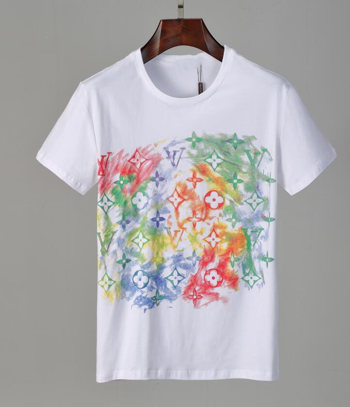 

2021 summer mens t shirt fashion simple pure cotton black and white Couples clothing casual high-quality letter embroidery M-3XL#631, White;black