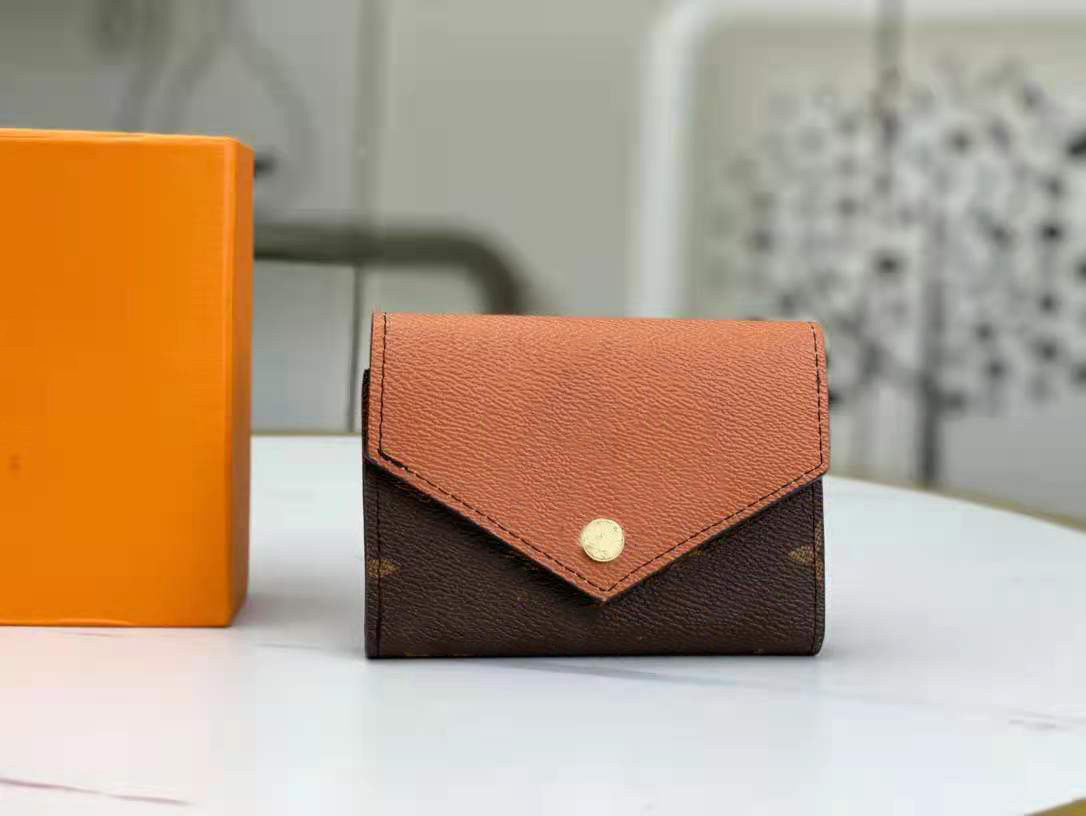 

Wholesale new print color leather classic zero wallet card holder high quality ladies exquisite yellow flower zipper small wallet clip-M80725, Colour-1
