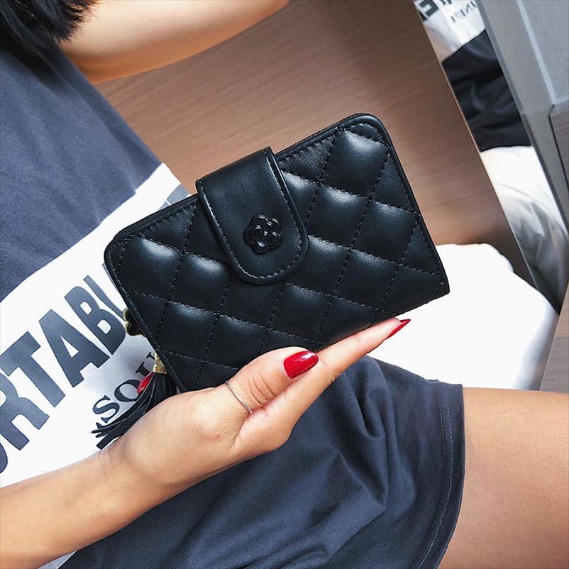 

Womens Wallet Fashion Small Pu Leather Tassels Zipper Coin Purse Cartera Mujer Women, Red
