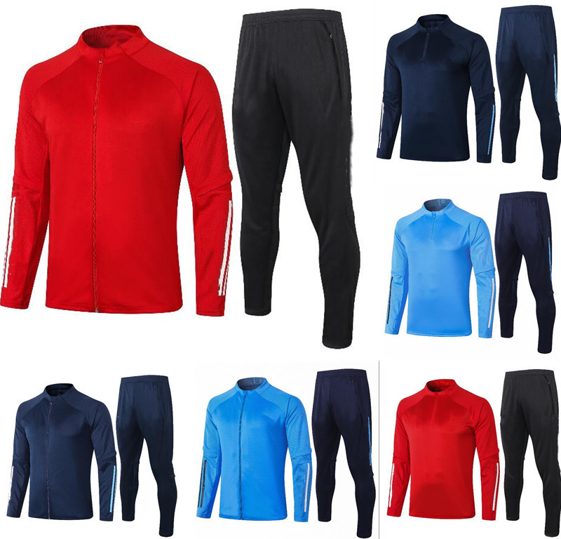 

21 22 Adult kit soccer tracksuit chandal futbol survetement foot jerseys 2021 2022 Trainers mens football jersey training suit jacket, Black