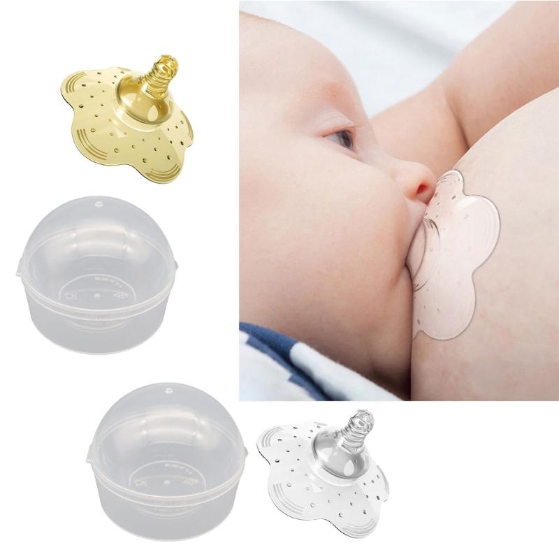 

Breast Pads Safety Silicone Nursing Pad Nipple Tyle Teat Protection Cover Mat Portable Spill Prevention, White