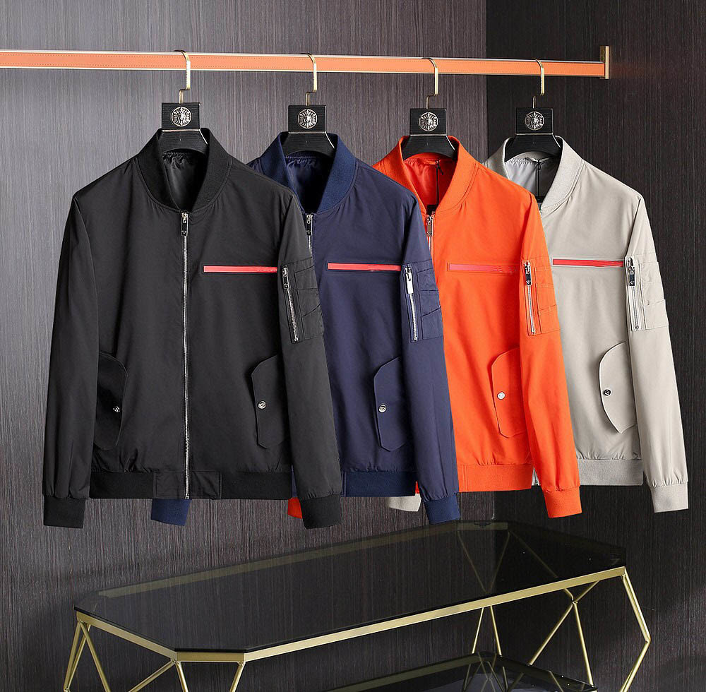 

Autumn Winter Men's Jacket LIGHT SOFT SHELL- JACKETs Designer Mens Long zipper Letter printing Summer Outdoor Diferent Colors, Oem