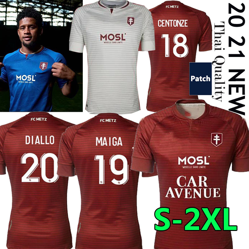 

20/21 FC METZ Soccer Jerseys DIALLO 20 CENTONZE 18 VAGNER 27 NIANE 7 FOFANA 2021 JERSEY MEN FOOTBALL SHIRT, Third