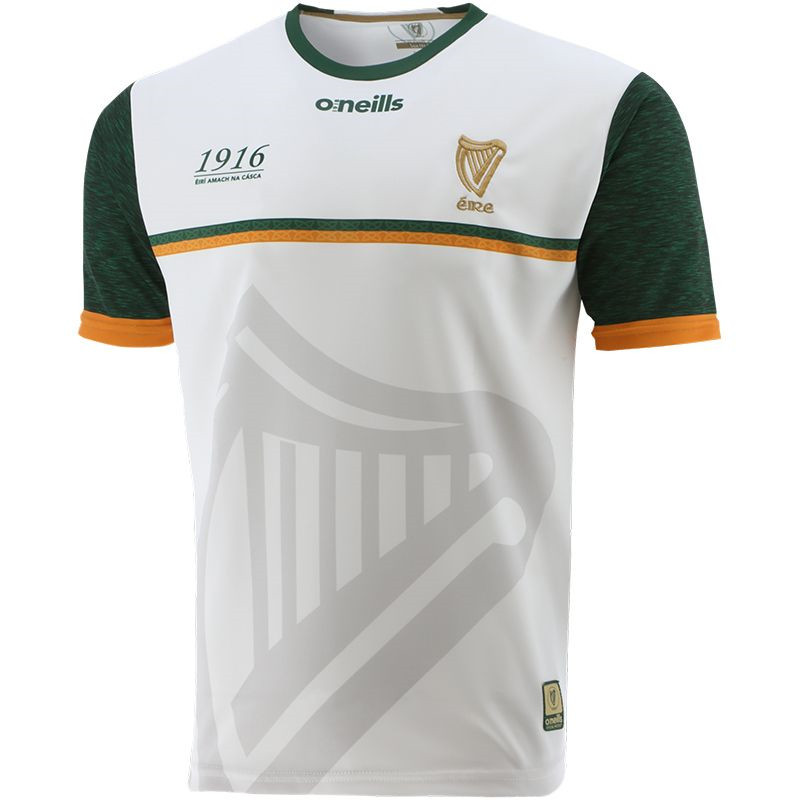 

New 1916 Commemoration Jersey White 2021/2022 IRELAND TRAINING RUGBY JERSEY size S--5XL, Black