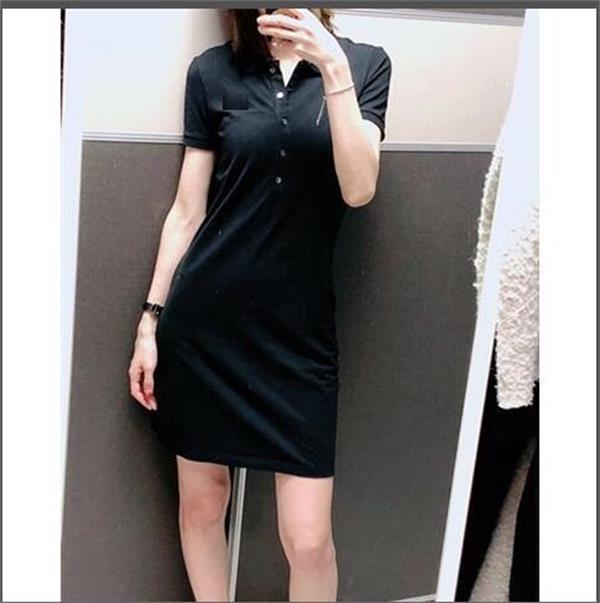 

Womens Casual Dresses Summer crocodile Dress Fashion 100% Cotton Shirt Polo Clothing A-Line Skirt Fresh Sweet multiple colour Asian size, Blue