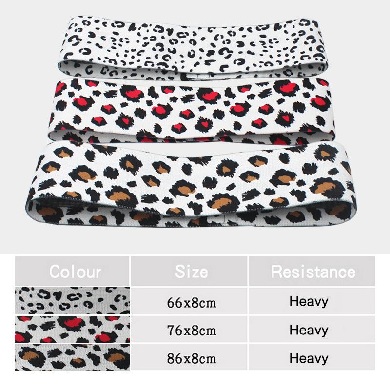 3Pcs Hip Resistance Bands Booty Leg Exercise Leopard Print Elastic For Fitness Gym Yoga Stretching Training Equipment-image-684363548