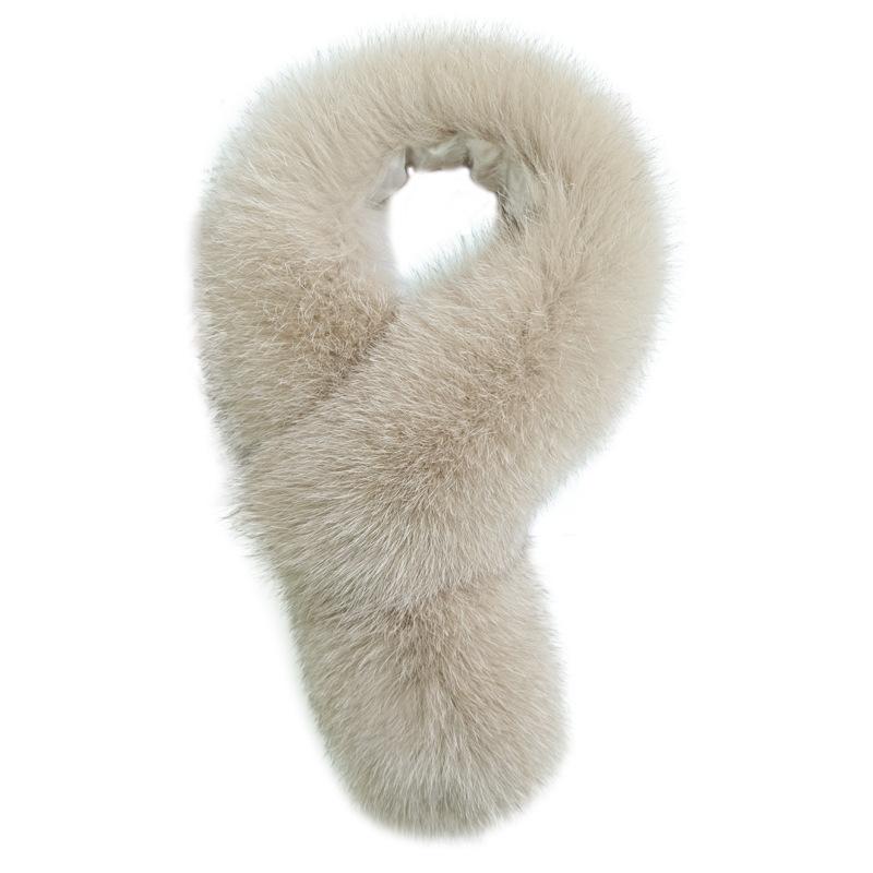 

Scarves Real Fur Women Collar Ring Winter Warm Solid Scarf
