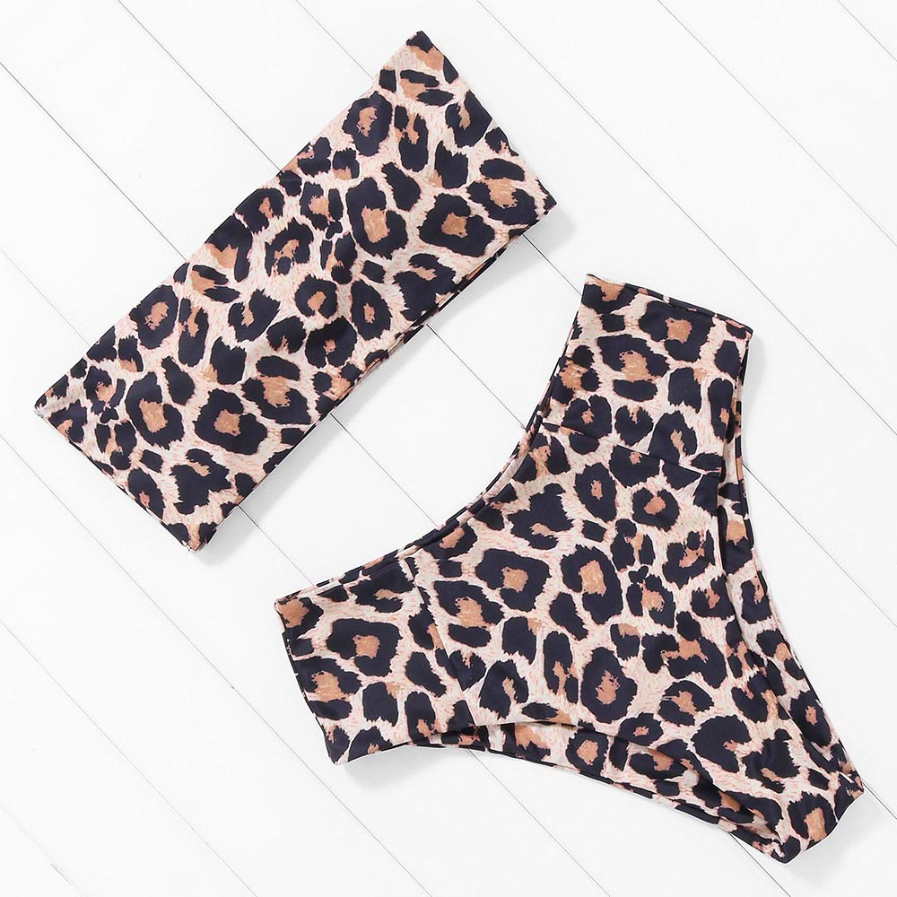 

OMKAGI High Waist Bikini 2021 Push Up Bikinis Set Swimming Suit For Women Printed Swimsuit Leopard Bikini Micro Swimwear Women, B3371bk