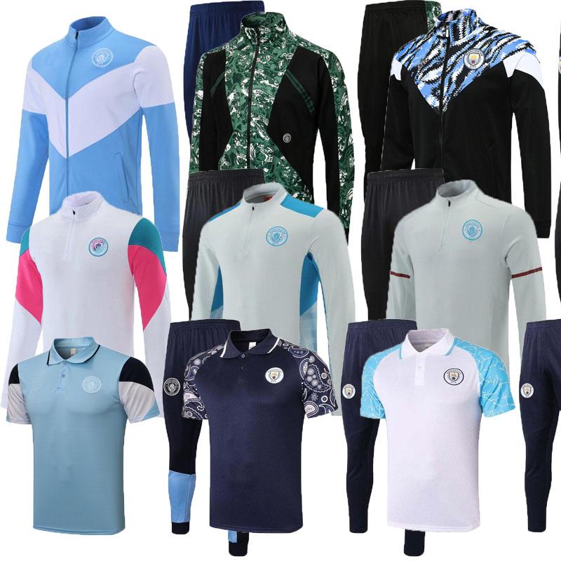 

Jackets 21 22 STERLING KUN AGUERO Training Suit Survêtement Tracksuit 2021 2022 MAHREZ DE BRUYNE Soccer Hoodie Jacket, Blue;gray