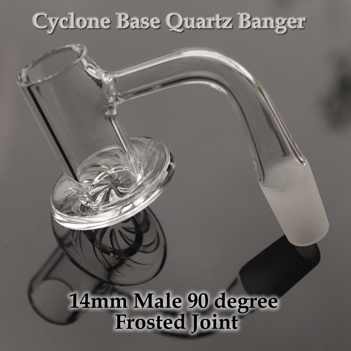 

Cyclone Base Dabbing Quartz Banger Smoking Accessories Blender Style Frosted Joint For Dab Rig And Glass Bongs