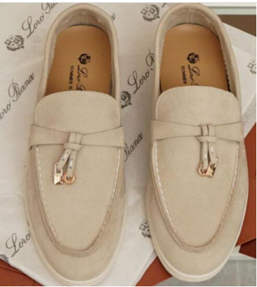 

20s202 Fashion Women loafers shoes lady lazy business casual flat Walk slip-on trend Suede leahter stlye comfortable shoe Lovers Designer Loro Piana Size 35-43