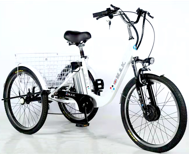 

HOT white 20inch Aluminum alloy frame electric tricycle three wheels ebike, Black