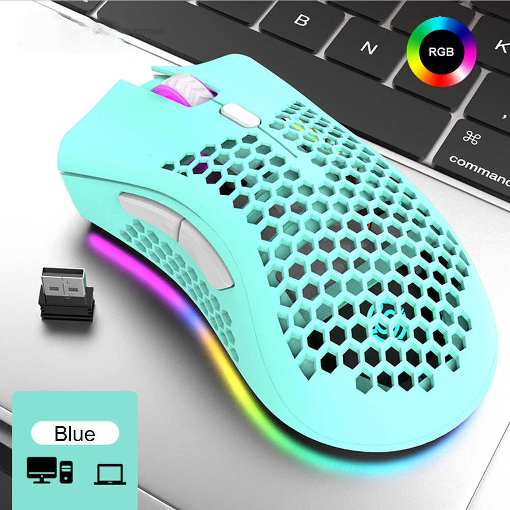 

Fornite BM600 2.4GHz Wireless Mouse 2400DPI Adjustable RGB Backlit Honeycomb USB Optical Gaming Mouse Gamer Mice for Laptop PC H0826
