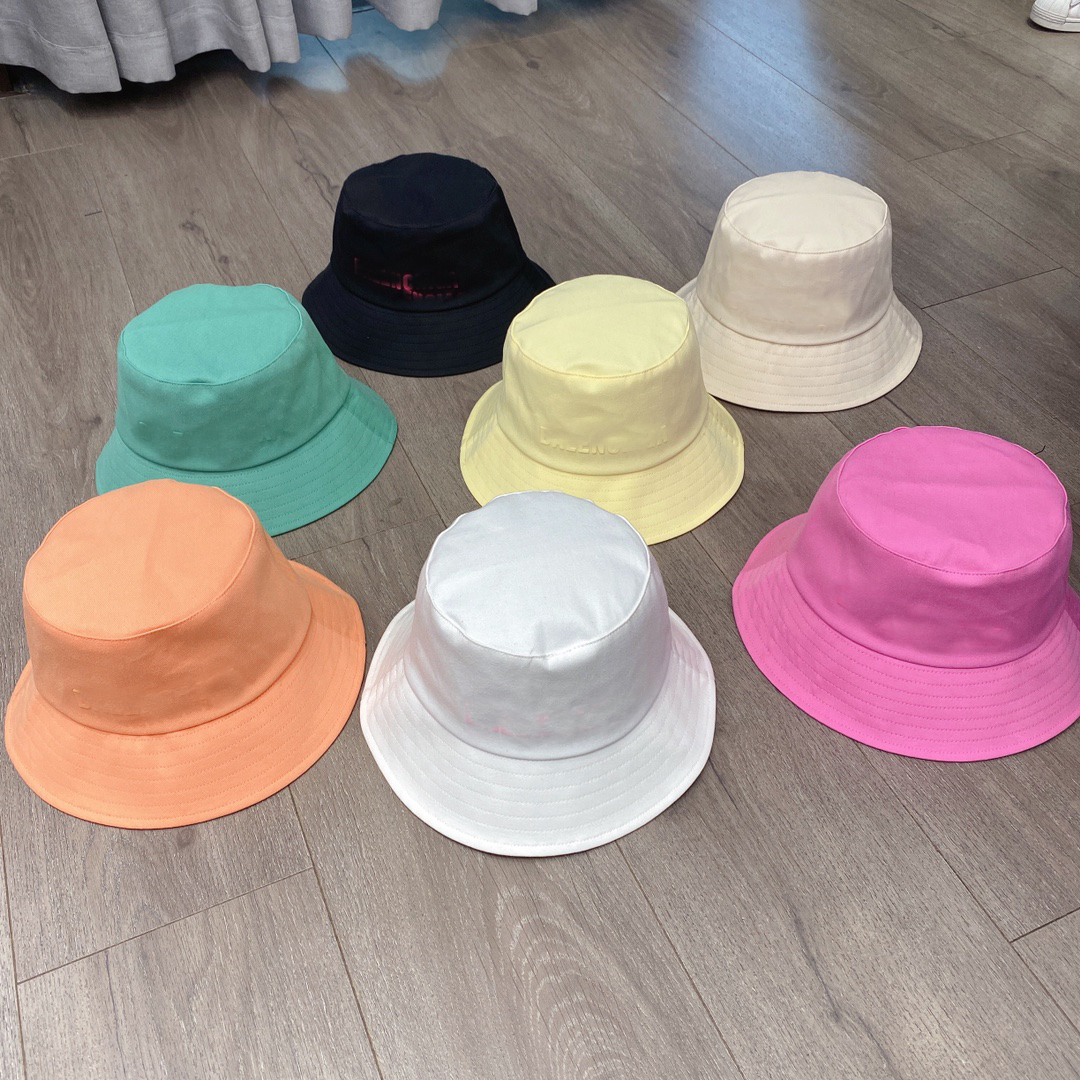

7Colors Bucket Hat Cap Fashion Men Stingy Brim Hats Man Women Designers Unisex Sunhat Fisherman Caps Embroidery Badges Breathable Casual Hig, Blue;gray