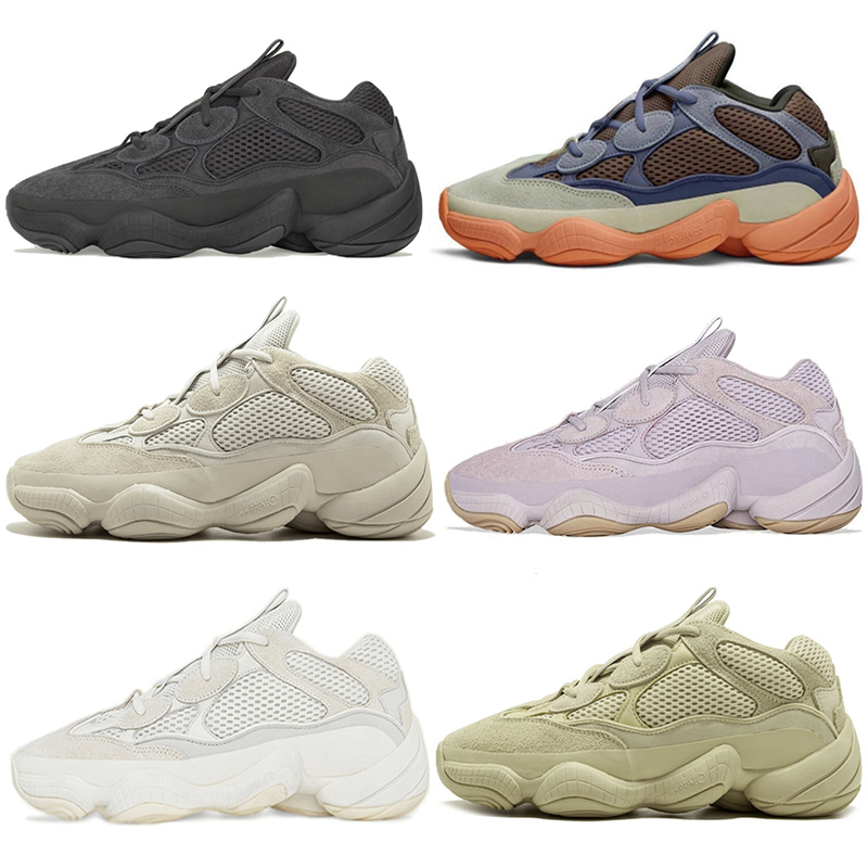 

2021 Authentic 500 Enflame Shoes Utility Black Bone White Salt Blush SuperMoon Yellow Soft Vision Stone Kanye West Man Woman Outdoor Sports