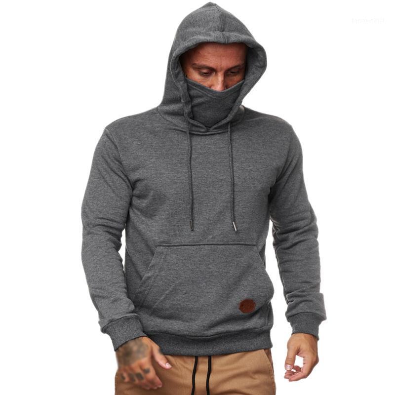 Sweats à capuche pour hommes sweats automne sweat à capuche avec couverture de visage à manches longues couture pulls minces poche vêtements de s